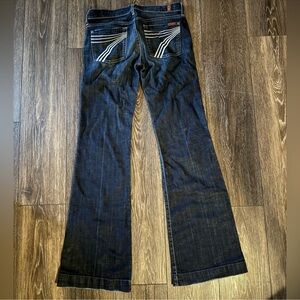 7 For All Mankind Dark Blue Flare Jeans